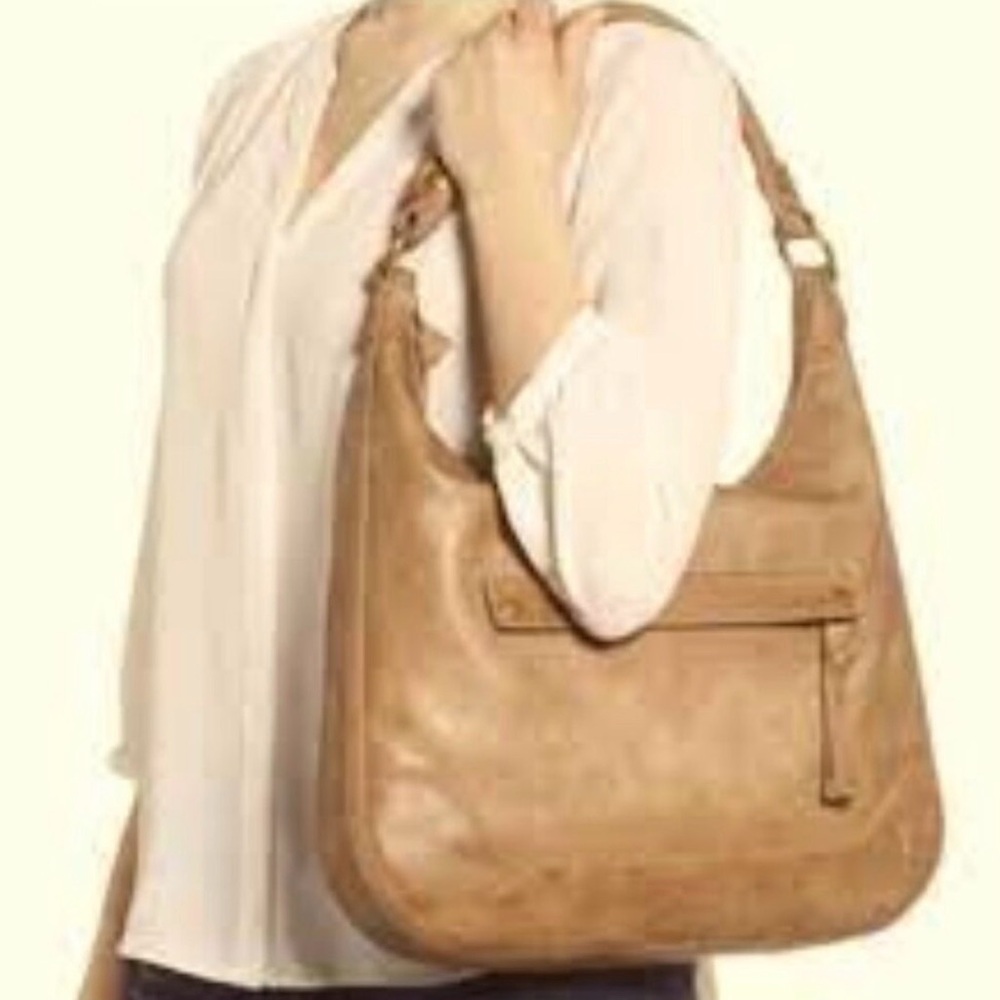 Frye Tan Leather Hobo Shoulder Bag - Picture 2 of 16